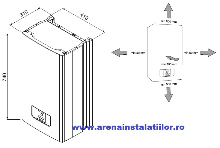 Centrala termica electrica PROTHERM RAY 12 kw