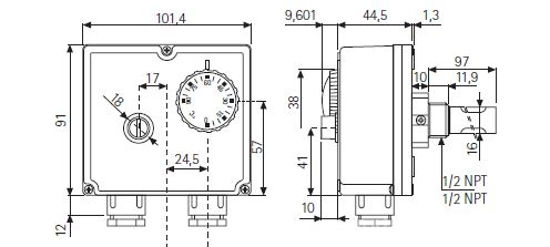 Termostat dublu de imersie IMIT TLSC Termostat dublu de imersie IMIT TLSC