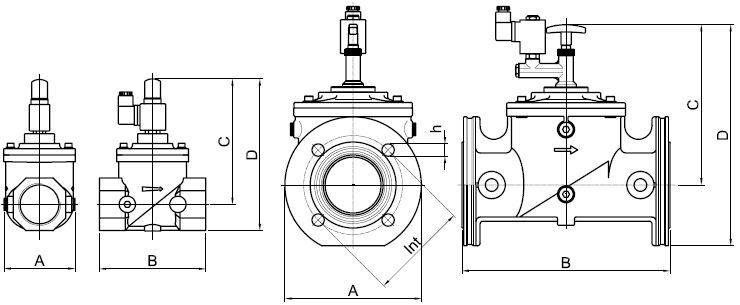 Electrovalva gaz ND 600 mbar - 3/4 cu SECOR 2000M