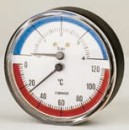 Termomanometru axial Cewal Φ 63 6 bar 120 °C