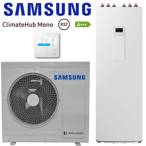 noun Spread announcer Pompa de caldura aer-apa monobloc Samsung ClimateHub R32 cu boiler  incorporat 200 L 5 kW