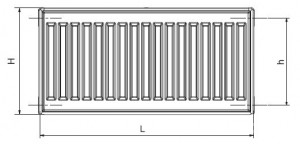 Poza Radiator otel KORADO RK 22 600/700 - dimensiuni