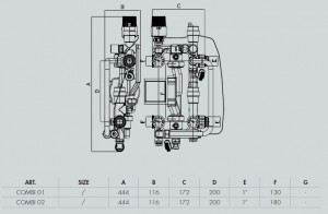 Poza DIMENIUNI KIT COMBIMIX IVAR