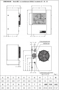 Poza Aeroterma pe gaz cu refulare directa MEC 25 A2B ACCORRONI 3