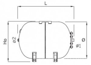 Poza Vas de expansiune pentru hidrofor ELBI AFH 80 - schema