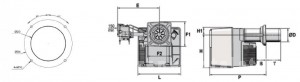 Poza Arzator gaz NC29 GX207/8A DN20/20 T1 - dimensiuni
