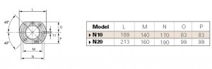 Poza Dimensiuni flansa montaj Arzator CLU Riello 40 N20