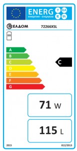 Poza Clasa energetica Boiler termoelectric orizontal ELDOM 120 litri
