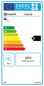 Poza Clasa energetica Boiler termoelectric orizontal ELDOM 200 litri
