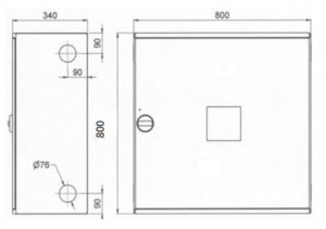 Poza Dimensiuni Cutie hidrant interior AURAS AT 33 - cu usa cu sticla - rosie - complet echipata