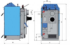 Poza Dimensiuni Centrale termice cu gazeificare ATMOS DC-SX
