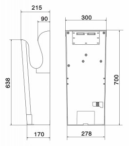 Poza Dimensiuni Uscator de maini GEHLER AK2030