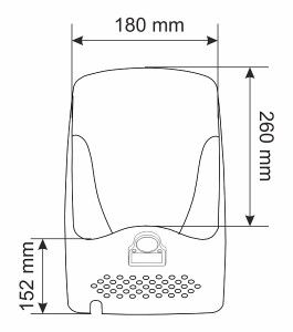 Poza Dimensiuni Uscator de maini cu corp din INOX SS304 GEHLER - AK2803B