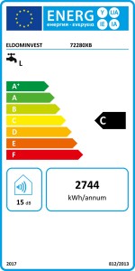 Poza Clasa energetica Boiler electric orizontal Eldom Favorit 72280XB 150 litri 3 kW