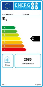 Poza Clasa energetica Boiler electric orizontal Eldom Favorit 72281XB 200 litri 3 kW
