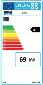Poza Clasa energetica Centrala termica pe lemne cu gazeificare ARCA ASPIRO 70 R INOX