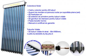 Poza Panou solar 20 tuburi vidate HEAT PIPE