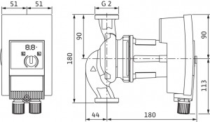 Poza Dimensiuni Pompa de circulatie Wilo Yonos Maxo 30/0,5-10