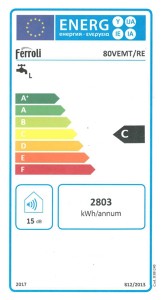 Poza Clasa energetica Boiler termoelectric Ferroli Calypso 80 VEMT/RE - 80 litri