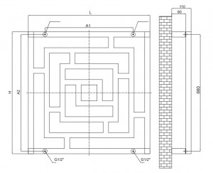 Poza Calorifer decorativ Radox Broc - dimensiuni