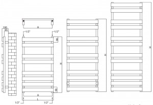Poza Calorifer decorativ Radox Serene - dimensiuni