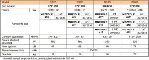 Poza Arzator gaz 2 trepte RIELLO GULLIVER BS 2D - date tehnice