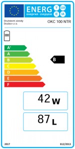 Poza Clasa energetica Boiler indirect cu o serpentina DRAZICE OKC 100 NTR - 100 litri