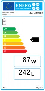 Poza Clasa energetica Boiler indirect cu o serpentina DRAZICE OKC 250 NTR - 250 litri