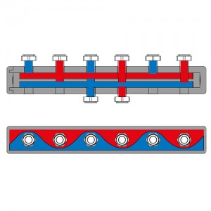 Poza 1 Distribuitor-colector termoizolat pentru 3 grupuri de circulatie ESBE GMA 431