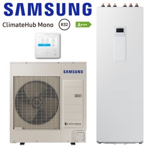 Poza Pompa de caldura aer apa monobloc Samsung ClimateHub R32 cu boiler incorporat 260 L 8 kW