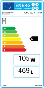 Poza Boiler indirect cu o serpentina marita pentru pompe de caldura Drazice OKC 500 NTR/HP 500 litri - clasa energetica