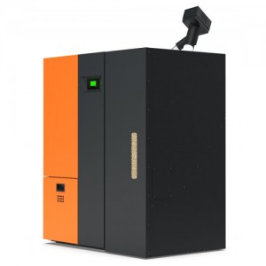 Poza Centrala termica pe peleti Atlas Pelletech 26 Pack 26 kW - buncar suplimentar