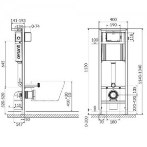 Poza 3 Set bazin incastrat S701-337 CERSANIT SYSTEM 01