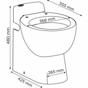 Poza Pompa pentru ape uzate SFA SANIFLO SANICOMPACT PRO - 550 W C5LV/C11LV - dimensiuni
