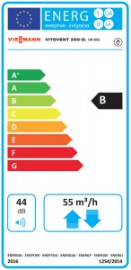 Poza Recuperator de caldura Viessmann Vitovent 200-D HR-B55 manson rotund - clasa energetica