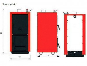 Poza Cazan pentru ardere de biomasa nelemnoasa WOODY SB FC - dimensiuni