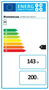 Poza Clasa energetica Boiler inox cu 2 serpentine cu circuit solar IMMERGAS UB INOX SOLAR 200 V2 200 litri