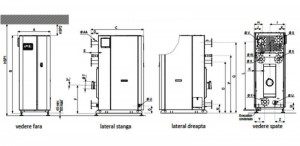 Poza Centrala termica in condensatie cu schimbator inox YGNIS VARMAX - dimensiuni