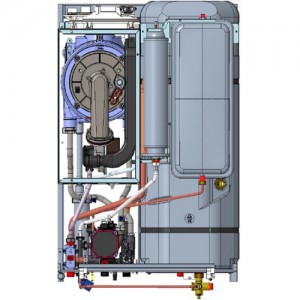 Poza 1 Centrala murala in condensatie cu boiler INOX 60 litri incorporat IMMERGAS VICTRIX ZEUS SUPERIOR 25 putere ACM 25 kW si putere incalzire 20,2 kW