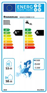 Poza Pompa de caldura aer-apa sistem hibrid Immergas Magis Combo 4 V2 - 4 kW - clasa energetica