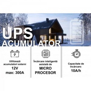 Poza UPS centrala termica TED Electric 900VA / 500W Runtime Extins. Poza 64154