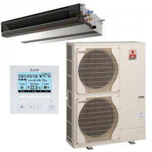 Poza Aparat de aer conditionat tip duct Mitsubishi Electric PEAD-M100JA-PUZ-ZM100VKA Power Inverter 32000 BTU