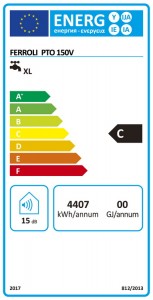 Poza Clasa energetica Boiler termoelectric Ferroli Power Termo 150 V - 150 litri
