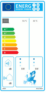 Poza Clasa energetica Pompa de caldura aer-apa monobloc R32 Clivet EDGE EVO EXC 5.1 - 10 KW monofazica control WIFI