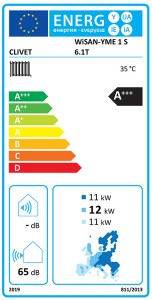 Poza Clasa energetica Pompa de caldura aer-apa monobloc R32 Clivet EDGE EVO EXC 6.1T