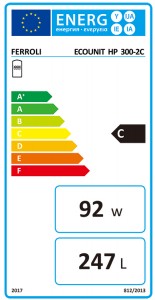 Poza Clasa energetica Boiler cu 2 serpentine marite Ferroli ECOUNIT HP 300-2C - 300 litri