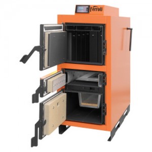 Poza 1 Cazan pe combustibil lemn cu gazeificare Ferroli CGF PRO 22 - 22 kW