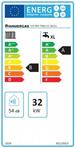 Poza Clasa energetica IMMERGAS VICTRIX TERA 35/38 V2 - 35 kW incalzire si ACM