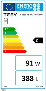 Poza Puffer cu 2 serpentine Tesy V 11/5 S2 400 75 F42 P6 - 400 litri - clasa energetica
