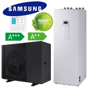 Poza Pompa de caldura aer apa monobloc Samsung ClimateHub R290 cu boiler incorporat 200 L - 5 kW